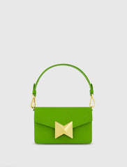 Mini Leather Shoulder Handbag With Gold Hardware